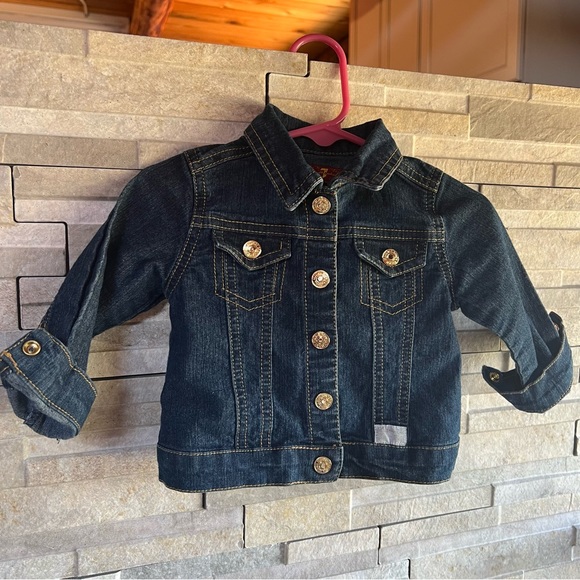 7 For All Mankind Other - 12 month infant girls Jean jacket seven for all mankind baby dark blue denim